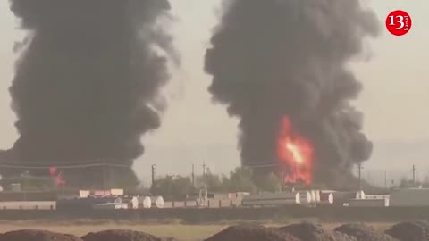 A massive fire broke out in oil refinery in northern Iraq