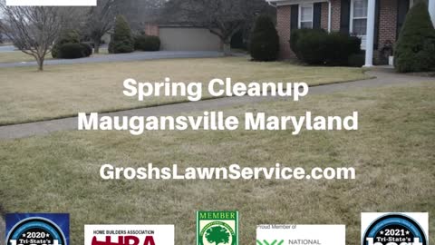 Spring Cleanup Maugansville Maryland Lawn Mowing Service Video