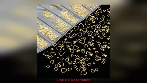 Exclusive Mix Glitter Metal Frame Gold Nail Art UV Epoxy Res