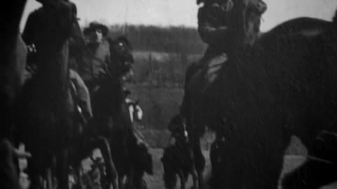 Charge Of Boer Cavalry (1900 Original Black & White Film)