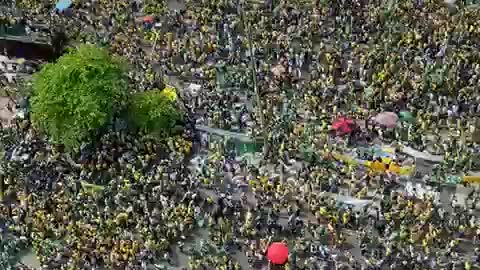 Large crowds gathered at multiple locations in Brazil for Independence Day