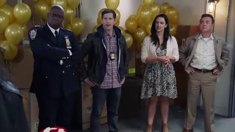 The Squad Finds Out Jake Is Leaving The 99 _ Brooklyn 99 Season 8 Episode 10