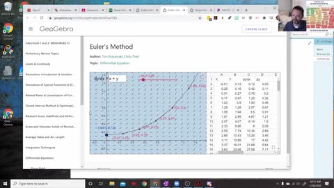 Calculus 2 - Section 9-2 - Explanation of Eulers Method