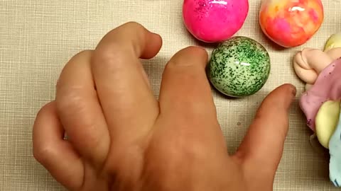 ASMR Bright Colors Clay Cracking