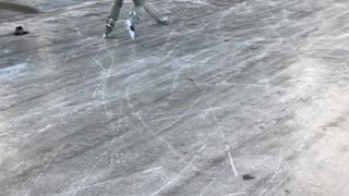 Icy Streets Create Perfect Ice Skating Rink