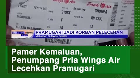 Pamer Kemaluan,Penumpang Pria Wings Air Lecehkan Pramugari