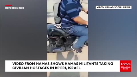 CAUTION—DISTURBING VIDEO- Video Shows Hamas Militants Taking Civilian Hostages In Be'eri, Israel