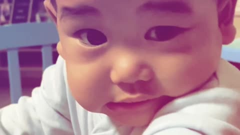 Cute baby wink