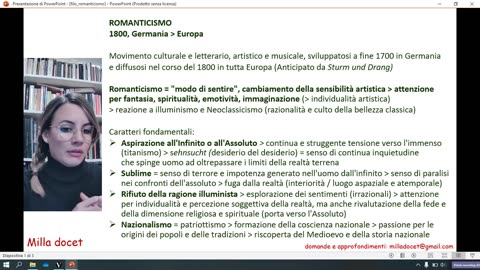 il Romanticismo,l'Idealismo e il Nazionalismo DOCUMENTARIO Spiegazione dei termini romanticismo,idealismo e nazionalismo e l'inquadramento storico e culturale del periodo ottocento