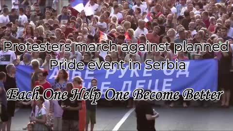Protesters march against planned Pride event in Serbia