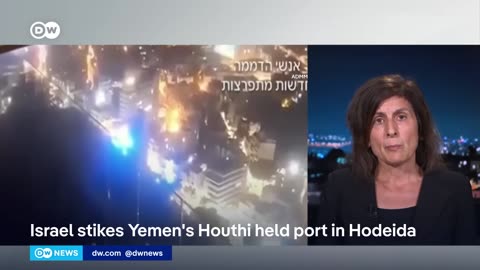 Israeli jets strike Houthi targets in Yemen after drone attack on Tel Aviv | DW News| U.S. NEWS ✅