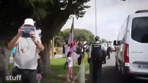 Horse face dictator Jacinda Ardern gets a warm welcome by parents