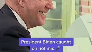 President Biden caught on hot mic