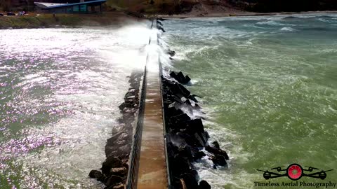 Riverwalk Being Washed Away Getting Hit With 50MPH Winds