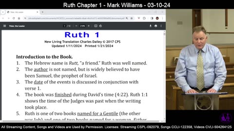 Ruth Chapter 1 - Mark Williams - 03-10-24