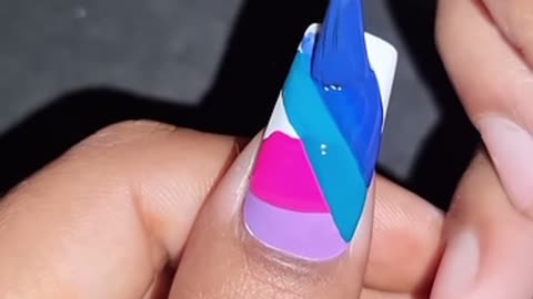 Multicolour nail art