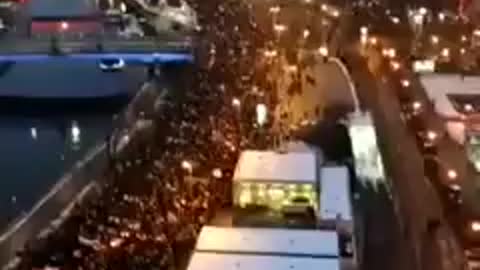 The largest antic0vid protest to date in Austria, Vienna,