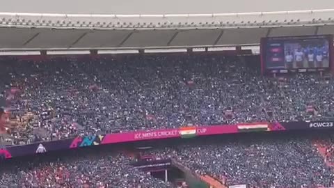 IND vs Pak match 2023. Total croud were singing National Anthem.