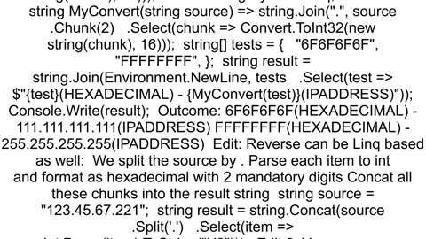 convertion of hexadecimal into ipaddress in c