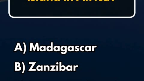 What is the largest island in Africa?