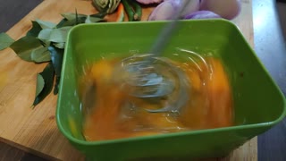Egg beating for cooking