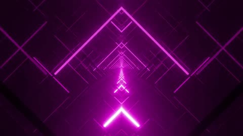 Crossing a rhombus passage of violet lights