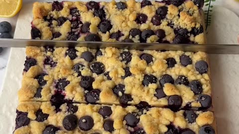 Blueberry Crumble Cheesecake 🧀🍰Bars (Baked) Treat yourself