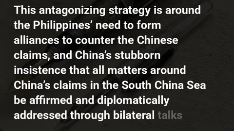 “China & Philippines Strategies to Frustrate Each Other”