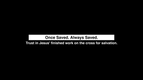 Do you trust in Jesus alone for your salvation...???