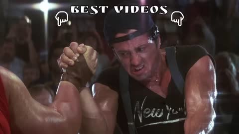 The final of the World Arm Wrestling Championship: Sylvester Stallone vs Bull Hurley / Over The Top
