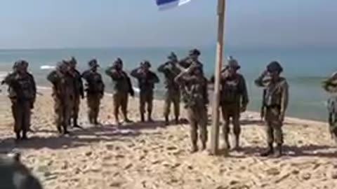 The IDF Israel Defense Forces at northern Gaza coast.