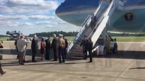 President Trump arriving in Youngstown