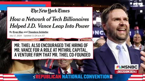 Rachel Maddow exposes the real reason JD Vance was chosen to be Trump's running mate