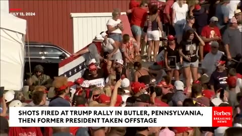 BREAKING NEWS_ Shots Fired At Trump Rally, Former President Pumps Fist As He's Rushed Off Stage