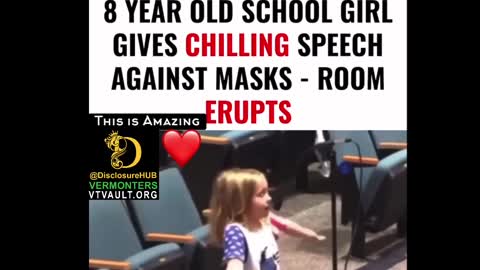8 year old gives an amazing speech opposing masks