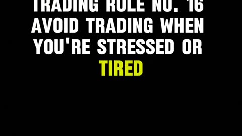 Trading Rule number 13