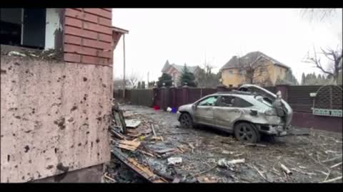 Devastation in Kyiv suburb as Russian troops advance on capital