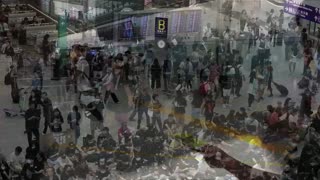 Cientos de manifestantes hongkoneses protagonizan sentada en el aeropuerto