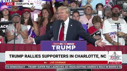 President Trump closes out massive Charlotte, NC rally