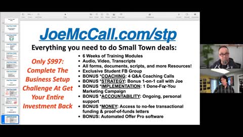 Joe McCall - How To Make More Money Doing Deals In Small Towns with Larry Goins