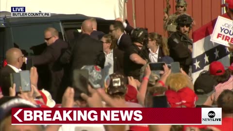 Secret Service rushes Trump off stage at Pennsylvania rally