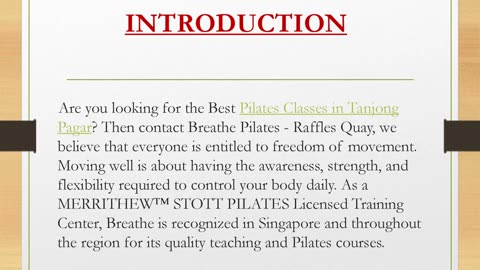 Best Pilates Classes in Tanjong Pagar