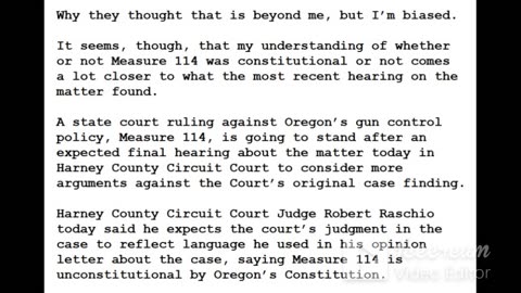 24-0103 - Hearing On Oregon's Measure 114 Finds It Unconstitutional