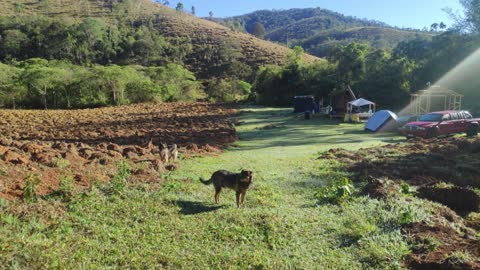 Arroz tropeiro, chalé suiço e construção de um Celeiro