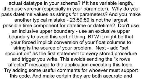 MIN MAX AVG aggregates appear to not show in my stored procedure