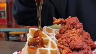 Fried chicken waffles