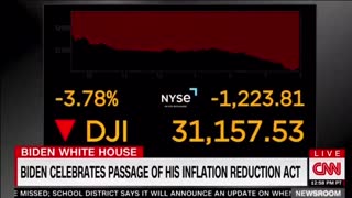 "That's Unfortunate...." - Market CRASHES as Biden Celebrates "Inflation Reduction Act"