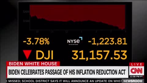 "That's Unfortunate...." - Market CRASHES as Biden Celebrates "Inflation Reduction Act"