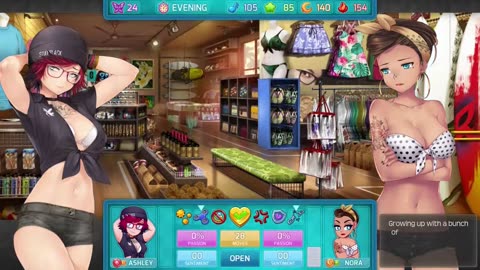nora all dialogue events pairs Huniepop 2 Double date