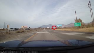 Plane Clips Billboard and Nosedives near Freeway